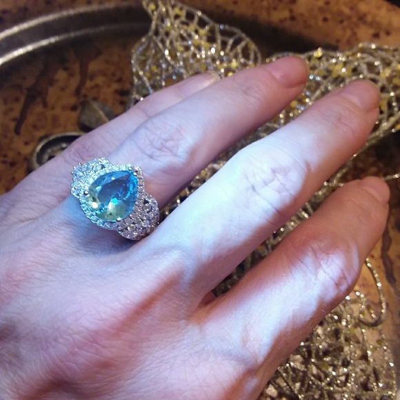 💎LT, BLUE TOPAZ Ring SPECIAL!!!💎Sz 8 - Picture 6 of 8